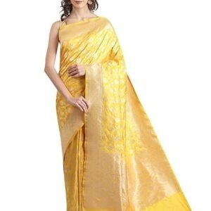 Women's the weavers shop by raavi brocade pure banarasi silk saree original katan silk handloom saree banarasi saree for women pure silk sarees for women saree banarasi silk with blouse