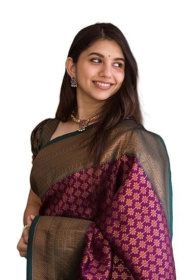 Women's avantika fashion women's kanjivaram soft silk banarasi sarees with blouse piece, green