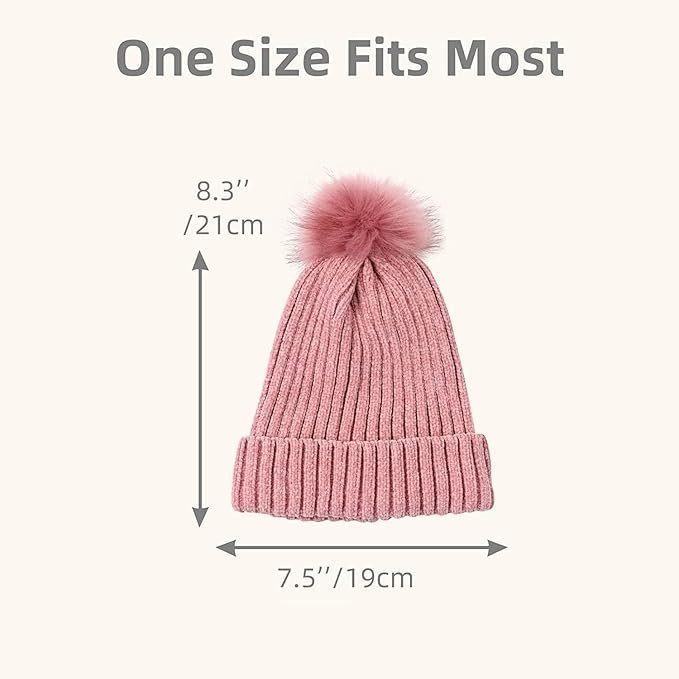 RR DESIGN Fashion Women Winter Soft Warm Snow Proof Woolen Beanie Cap or Women's, Beanie Cap, Winter Caps for Girls Woolen Cap, Women's Running Headwear - Image 2