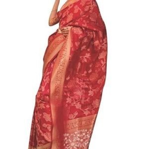 Kanjivaram Silk Saree with Zari Woven Saree With Blouse Piece