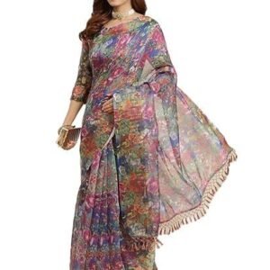 Wool Blend Striped Poncho for Women for Winter