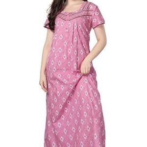 Women's soulemo women cotton floor length nighty 1633