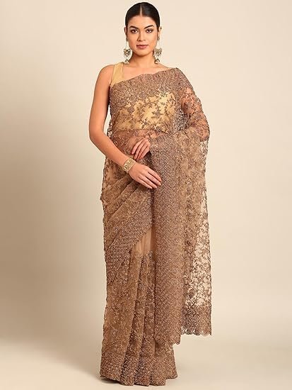 Women's mohey women's embroidery|stone work saree - Image 3