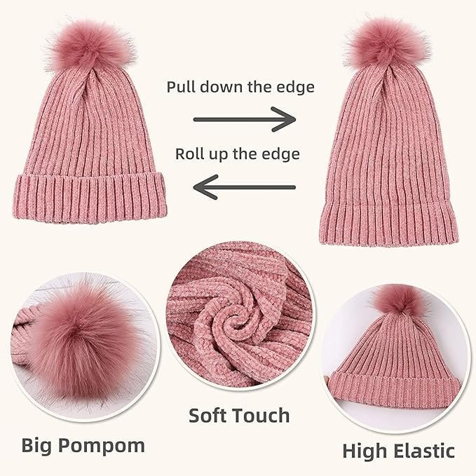 RR DESIGN Fashion Women Winter Soft Warm Snow Proof Woolen Beanie Cap or Women's, Beanie Cap, Winter Caps for Girls Woolen Cap, Women's Running Headwear - Image 5