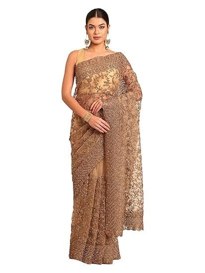 Women's mohey women's embroidery|stone work saree
