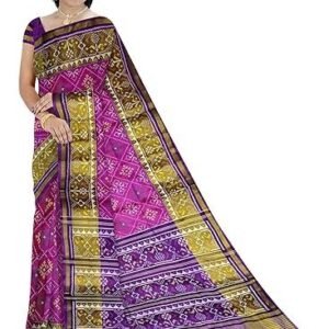 Women's mayur silk palace women's traditional patola saree with blouse piece