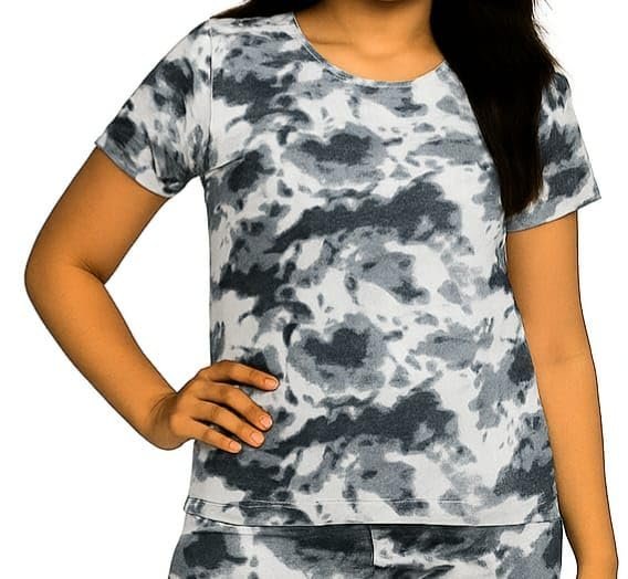 Women's Cotton Lycra Tie-Dye Pyjama Set, Night Suit Co-ord Set - Image 2