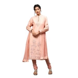 Women Cotton Straight Embroidered Suit Set