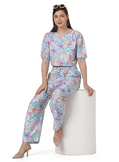 Night Suit Set for Women Cotton, Night Dress, Lounge Wear,Printed Cotton,Top and Capri Set for Women,Women Nightwear - Image 2