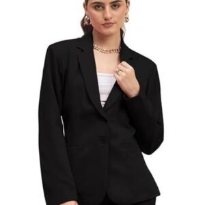 Notched Lapel Long Sleeves Single-Breasted Casual Blazer
