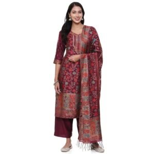 Women Cotton Straight Dyed Suit Set