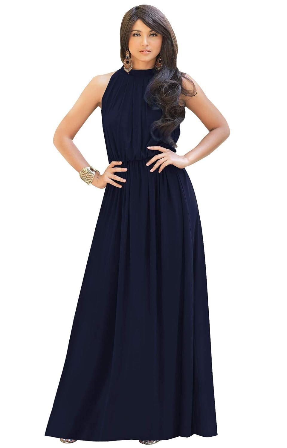 Women's Sleeveless Summer Formal Flowy Casual Gown