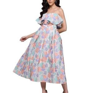 Multi Eloise Off-Shoulder Long Dress