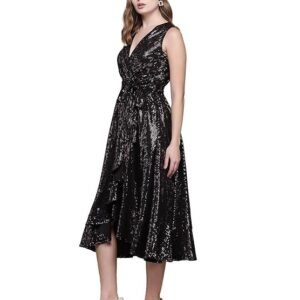 Black Celestia Midi Dress