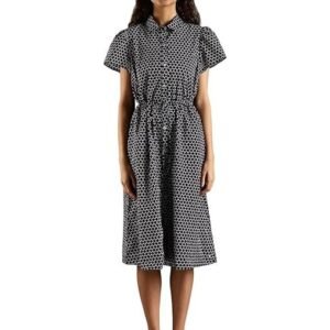 Cotton Spread Collar Shirt Dress