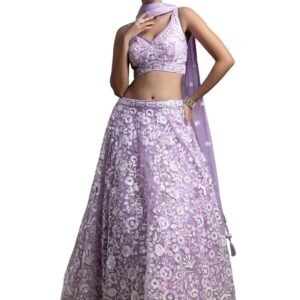 Women's Sequins Embroidered Soft Net Designer Lehenga Choli with Dupatta (5126-Womens-Lehenga-Choli-Latest; Free Size)